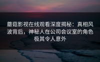 蘑菇影视在线观看深度揭秘：真相风波背后，神秘人在公司会议室的角色极其令人意外
